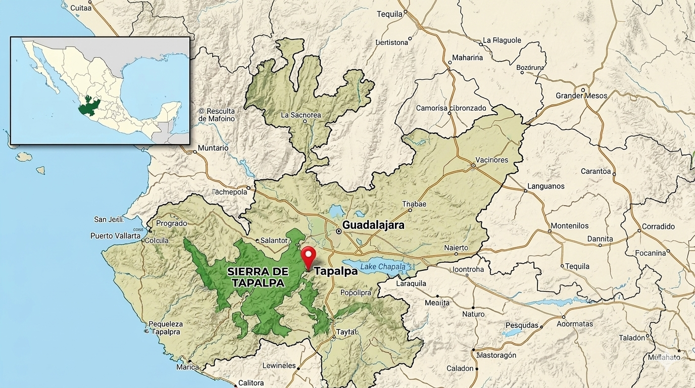 Sierra de Tapalpa map